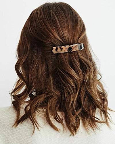 Eyegla JJH-A228 2Pcs French Design Hair Barrette Tortoise Shell Celluloid Rectangle Hair Clips thumb #1