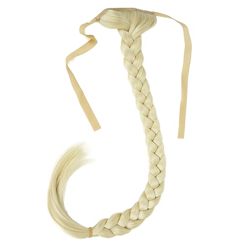 Miniatura 3 de Aimole Extensión de cola de caballo de cola de pez de 24 pulgadas de largo, extensión de enlace sintético, postizo #613 rubio