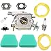 HQ parts Carburetor Air Filter Gasket Primer Bulb Fuel Line Spark Plug Compatible with Poulan 222 262 1900 1950 1975 2025 2050 2050WT 2055 2075 Gas Chainsaw