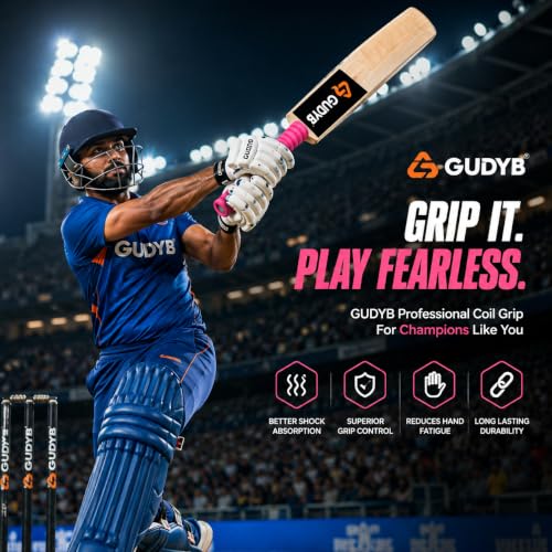 Image of Professional Cricket Bat Handle Coil Fluorescent Grips with Better Shock Absorption | Cricket Accessories Bat Handle Grips, Pack of 1 (Yellow)