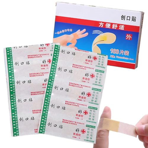 Dubbulon VENDAJES PARA HERURAS, VENDACIONES BRAENTABLES PARA LAS GUERRAS - Tiras de aderezo de vendaje impermeable - Calcomanías de aderezo transpirable 50/100 para protección cómoda, cortes menores y