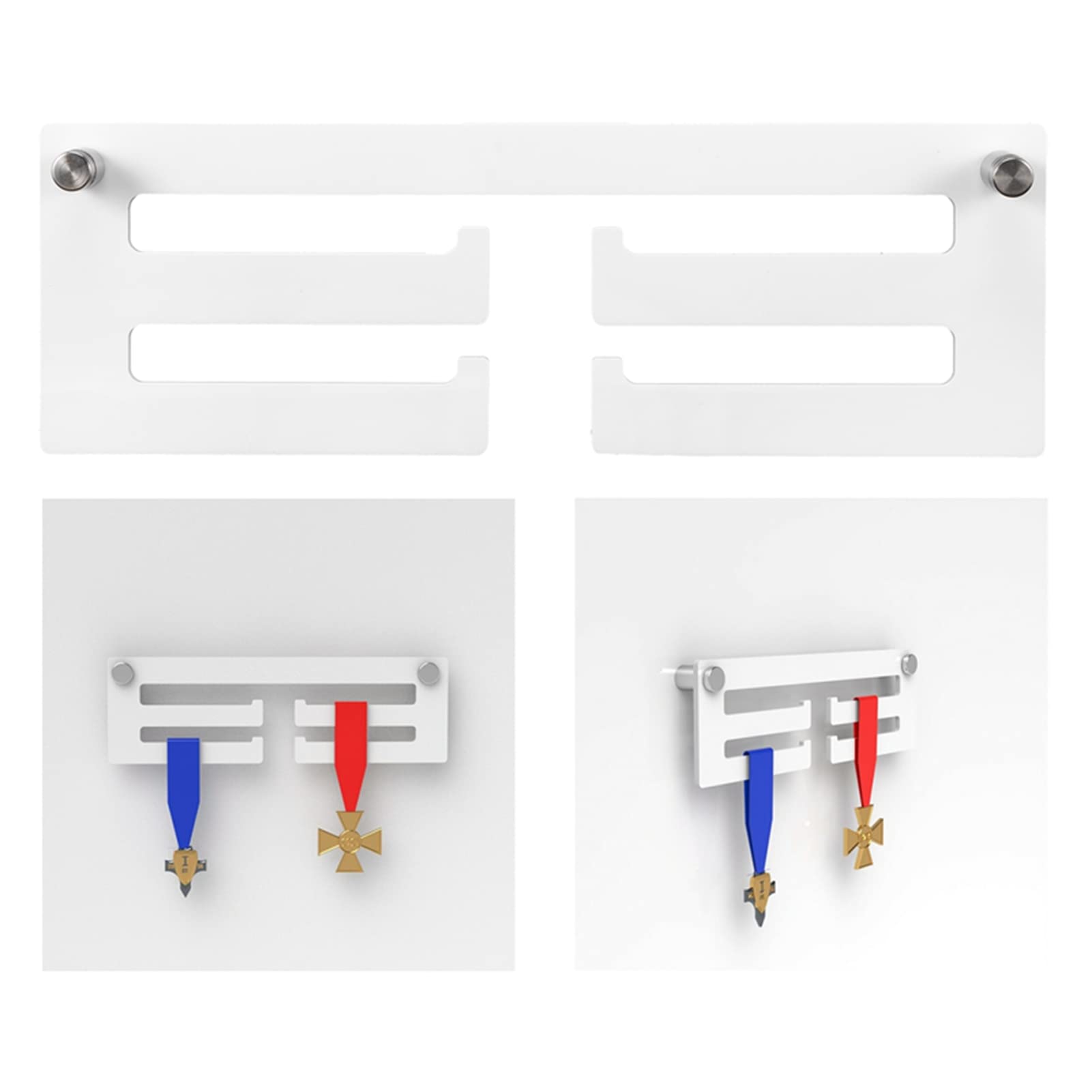 Dioche Haczyk na Medal dla Dziewczynki Akrylowy Wieszak na Medale - Uchwyt ścienny Medal z Nagrodami Stojak Medale Zorganizowane - Stylowa Dekoracja Domu/Biura - Świetny Prezent dla Sportowców