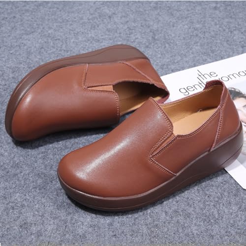 Platform Slip-On Rocker Sneakers for Women Arch Support Walking All Day Fashion Wide Round Toe Comfort Thick Wedge Loafers Casual Daily Work Walking Shoes2