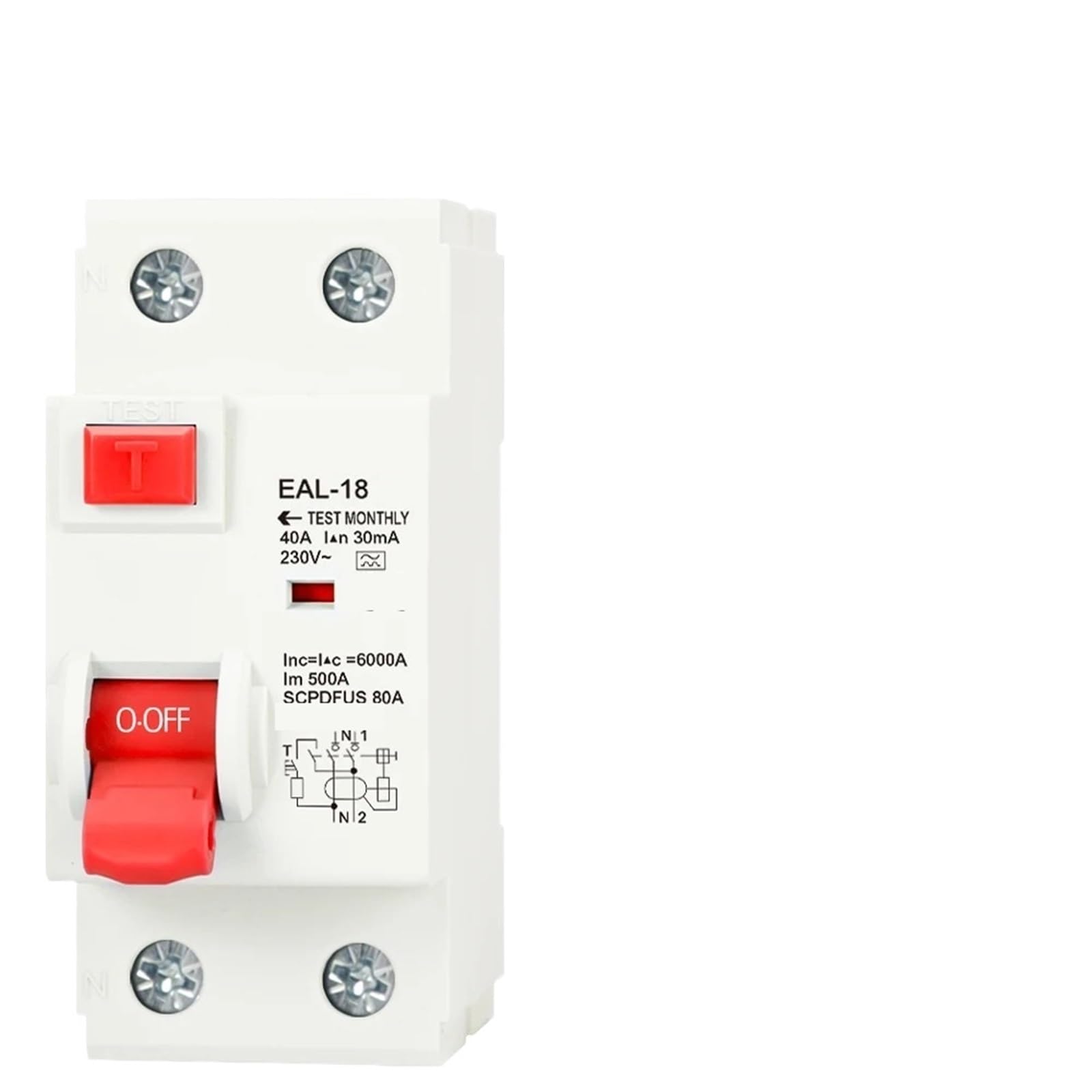 Interruptor diferencial tipo A 2P 20A 30mA electromagnético para cuadro eléctrico 5