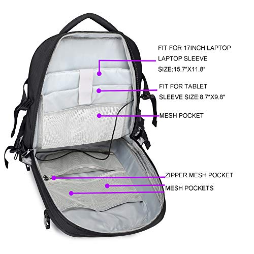 Careteilly Laptop Backpack For Men -Water-Proof Hard Shell Backpack For Travel,Camping,Riding,Cycling-Large shockproof Laptop Backpacks Fit for 17 inch with USB charging port