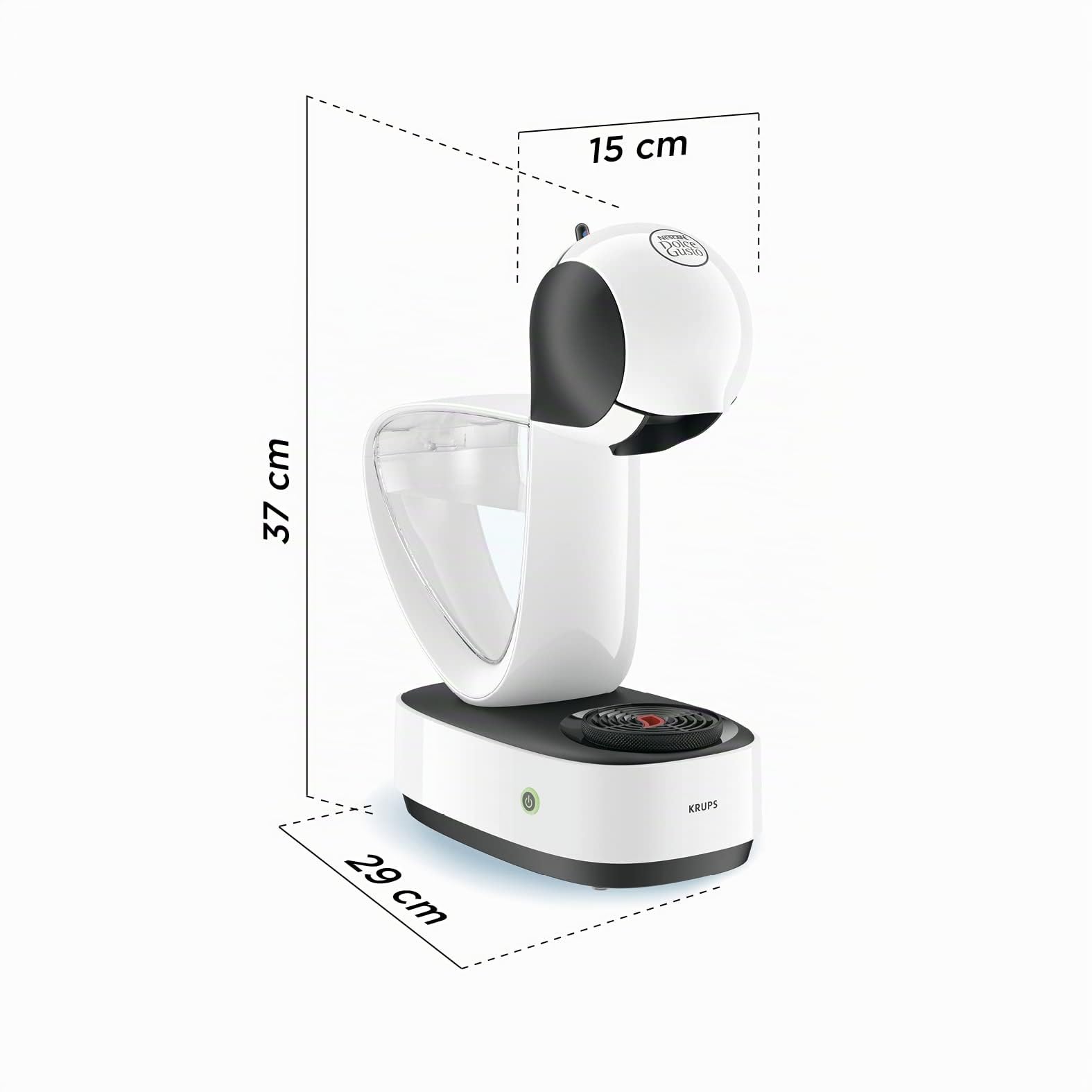 Krups infinissima macchina per caffè Nescafé Dolce Gusto, Bianco