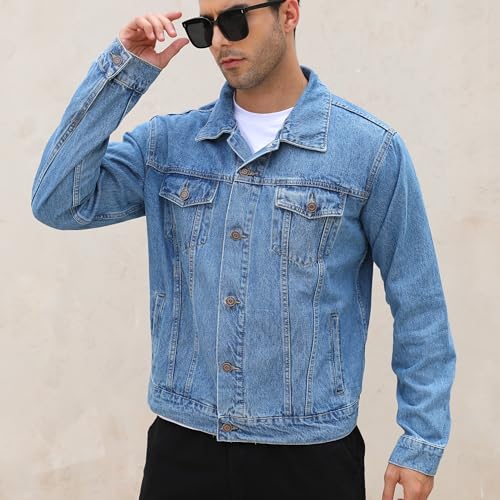 voeeron Denim Jacket Men Durable Comfortable and High Performance Jean Jacket Men2