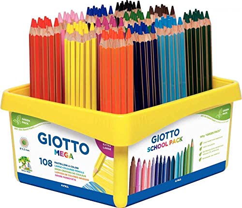 Lápices de colores marca GIOTTO modelo LAPICES COLORES GIOTTO MEGA /108UD