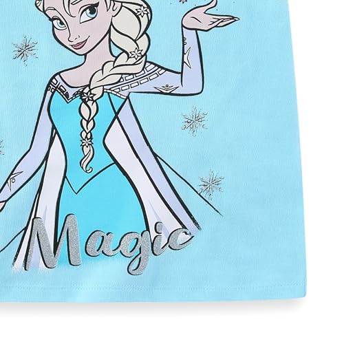 Image of Disney Princess Snow White Moana Frozen Birthday Girls Short Sleeve T-Shirt for Toddler to Big Kids
