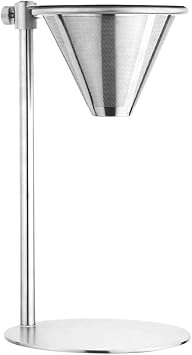 Pour Over Coffee Dripper with Adjustable Stand Double Mesh