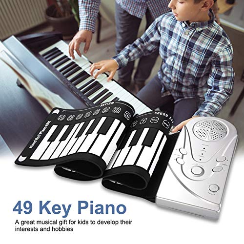 Tissting Rolling Up Piano Portable Pliable 49 Touches Clavier éLectronique Haut Parleur IntéGré DéMonstration Song Hand Roll Piano(Argent) - Les Beatles, Paul McCartney, John Lennon, RIngo Starr, George Harrison Tissting Rolling Up Piano Portable Pliable 49 Touches Clavier éLectronique Haut Parleur IntéGré DéMonstration Song Hand Roll Piano(Argent) – Image 5