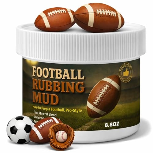 ZUAON Football Rubbing Mud 8.8oz Leather Football Conditioning Prep for New & Used Balls Game Day Grip Conditioning for Practice & Training Multi-Sport Use Baseball Mud
