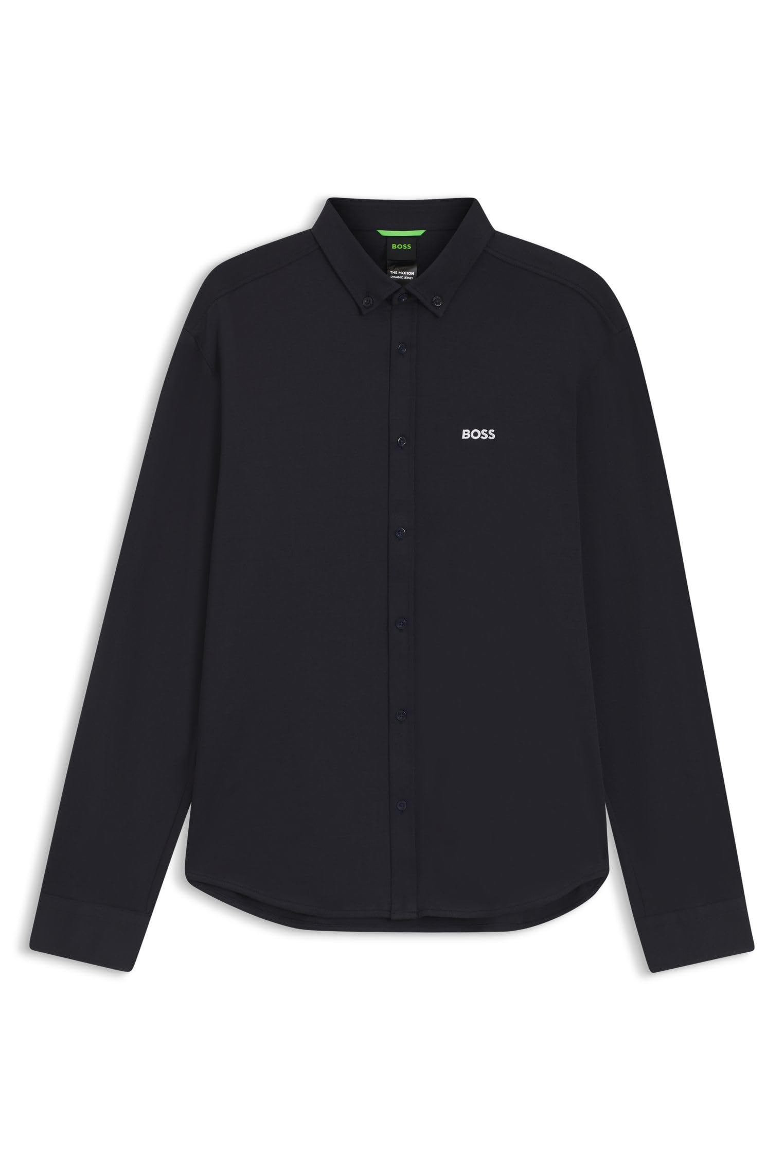 BOSS Mens ST Motion L Wrinkle-Resistant Shirt in Cotton Jersey with Natural Stretch