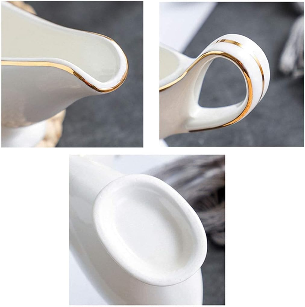 Milk Frother Cup Milk jug decor Phnom Penh Western-style Tableware Ceramic Milk Cup Coffee Milk Jug Salad Plate Household Jam Jar Pointed Mouth Large, Medium and Small Style mini Milk jug