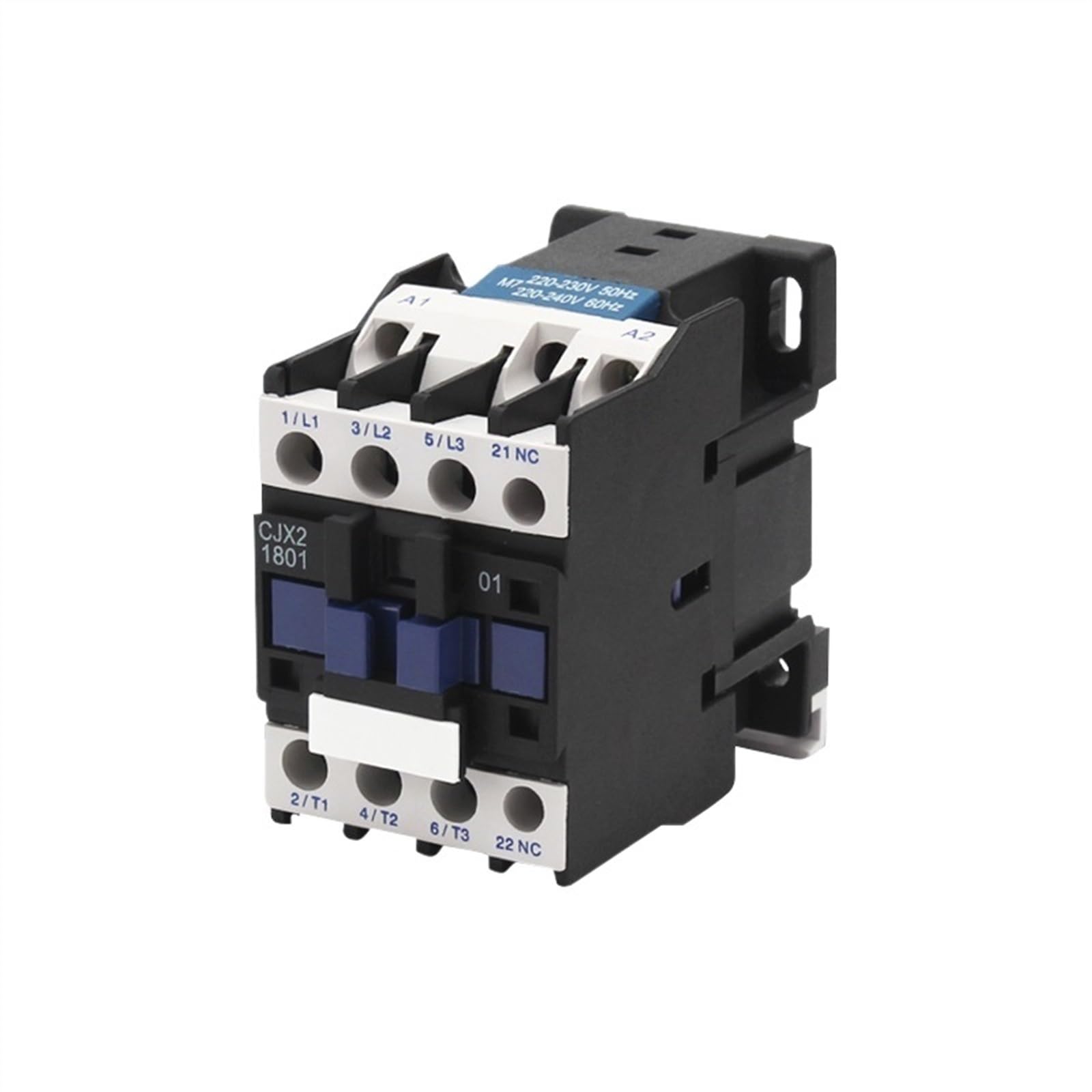 KNIUWMBMH AC Contactor CJX2 AC220V DC24V Normally Open/Normally Close Full Copper Coil 9A/12A/18A(Cjx2-1801-dc24v)