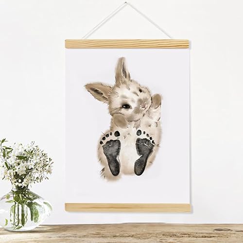 Miniatura 2 de Kit de huellas para recién nacidos, perfecto para crear recuerdos, recuerdos y regalos. Adecuado para bebés, niñas, recién nacidos y perros. Incluye