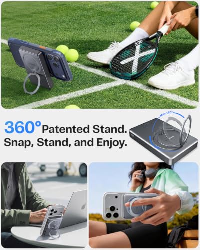 Image of TORRAS Ostand Minimag 10000mAh Magnetic Power Bank with 360 Stand | Ultra-fast charging travel essential for flights, meetings & daily commute. Perfect for iPhone 17 /16 /15 /17 Pro Max & AirPods.