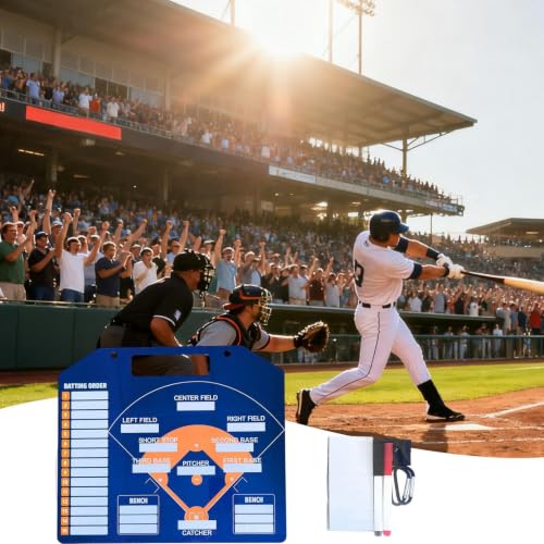 Pizarra blanca de béisbol compacta tablero de doble cara portátil 3