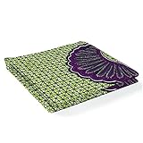 DIMENSIONES: La tela verde y morado Wax mide 6 yardas (5,48 metros) x 1,20 metros altura.