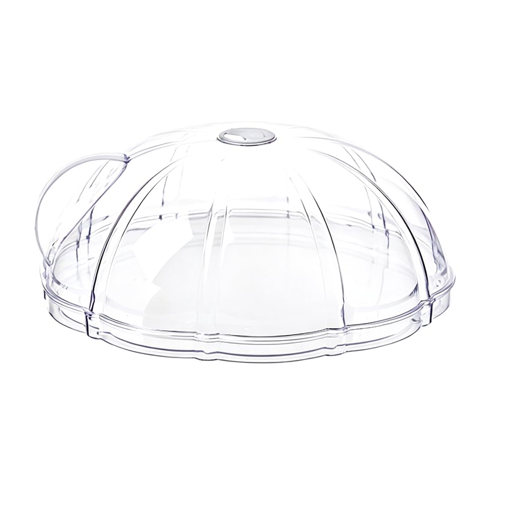 Aundhegrtt Transparent for Microwave Oven Splash Guard Food Warming Cover with Steam Vents and Handles Protective Cover for Microwave
