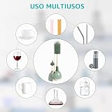 Vicloon Silicone Baby Bottle Brush, 4 in 1 Stand Bottle and Teat Cleaning Brush, Bottle Cleaner Brush for Cleaning Water Bottles Baby Bottles Glass Cup Thermoses（Green） - 6