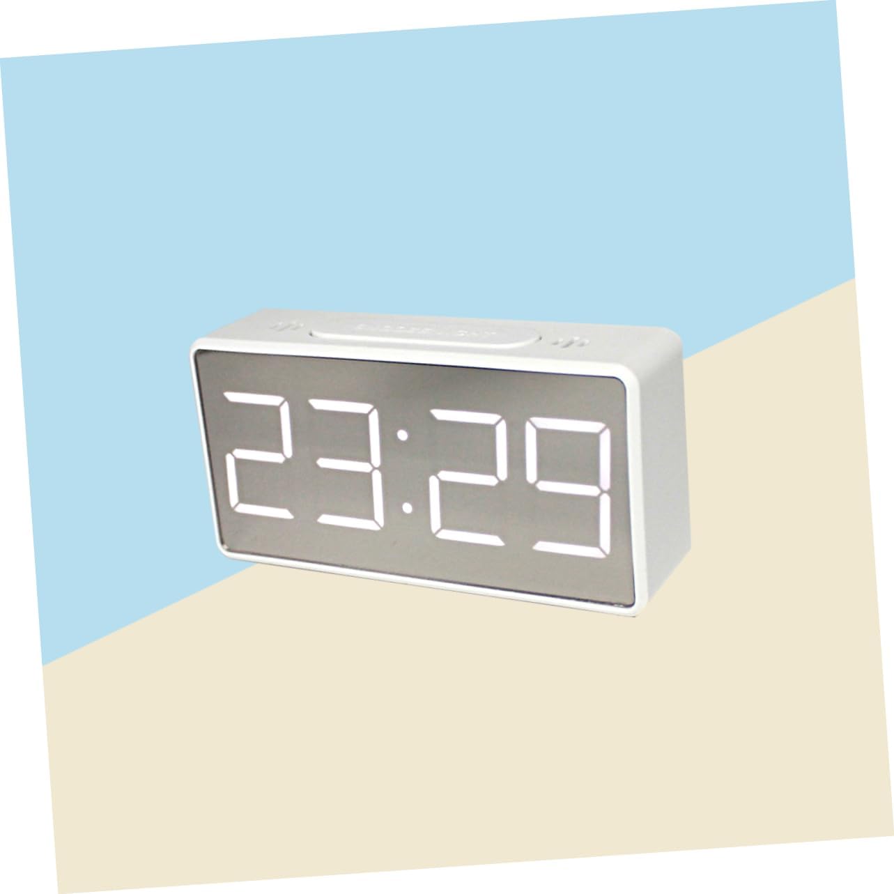 Cabilock 3pcs Led Digital Alarm Clock No Battery Wall/Mirror Clock Battery Memory Modern Design Black