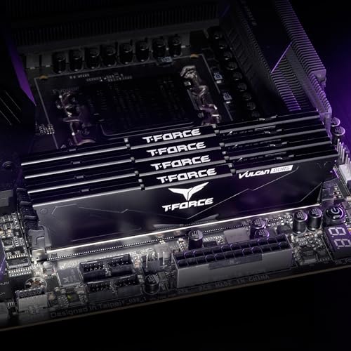 Image of TEAMGROUP T-Force Vulcan DDR5 64GB (2x32GB) 6000MHz (PC5-48000) CL38 Intel XMP 3.0 & AMD Expo Compatible Desktop Memory Module Ram Black FLBD564G6000HC38ADC01