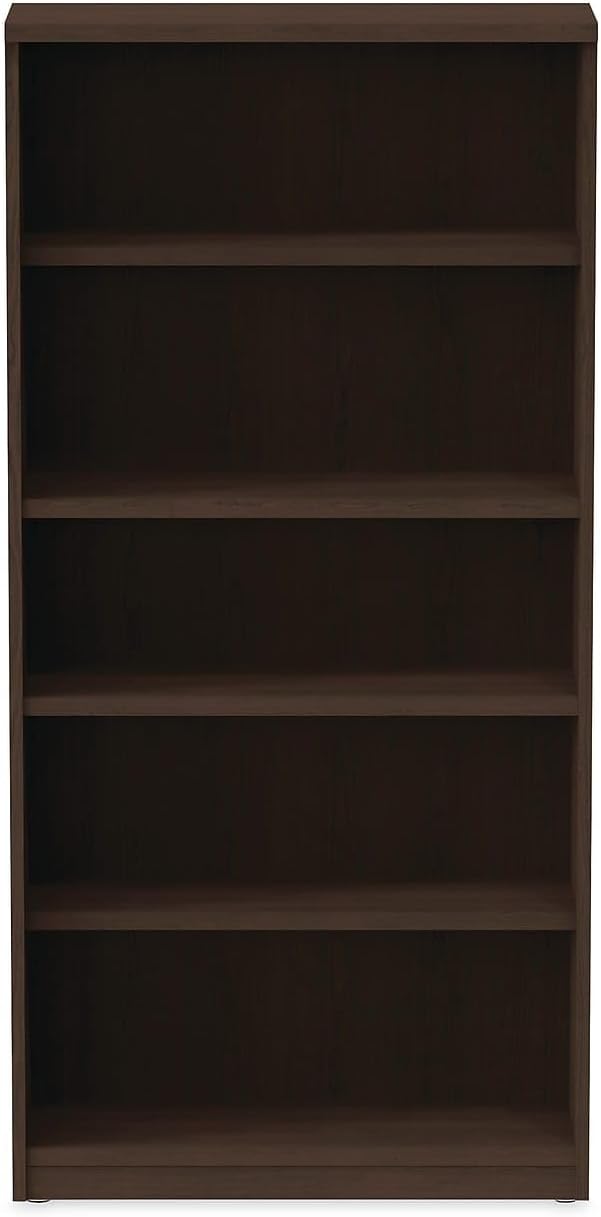 Alera Alera Valencia Series Bookcase, Five-Shelf, 31.75w x 14d x 64.75h, Espresso