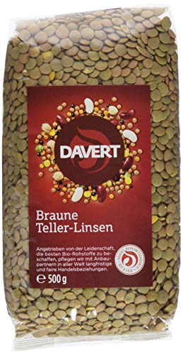 Davert Braune Teller-Linsen, 4er Pack (4 x 500 g) -...