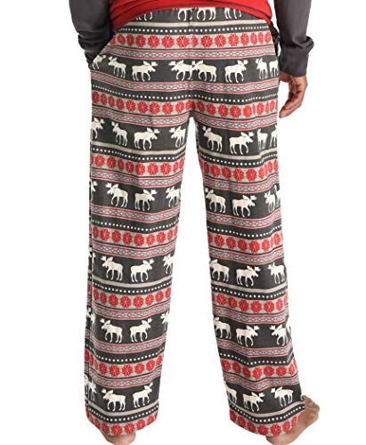 Lazy One Pajama Pants For Men, Men's Separate Bottoms, Lounge Pants, Animal, Nordic (Moose Fair Isle, X-SMALL)2