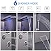 MENATT LED Shower Panel Tower System, 6 in 1 Stainless Steel LED Shower Column, Rainfall & Waterfall Head, Massage Jets, Tub Spout, Handheld Shower(Brushed)