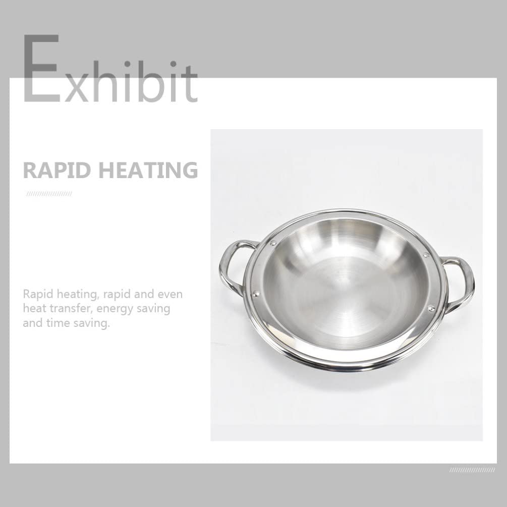 Hemoton Convenient Hot Pot Dual Handles Cooking Pot for Seafood and Family Gatherings Inner