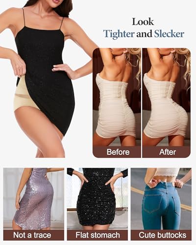 Image of Women's High Waisted Underwear Full Coverage Compression Briefs 4 /5 Packs Panties Postpartum Comfortable