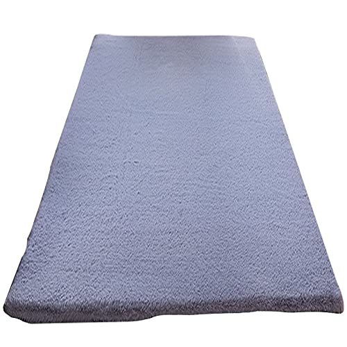 Alfombras De área Alfombras Peludas Para Dormitorio Alfombra Antideslizante Para Sala De Estar Alfombras Suaves Y Modernas Decoración Para El Hogar Mullida Alfombras,Blue-80 * 120cm-1.4kg