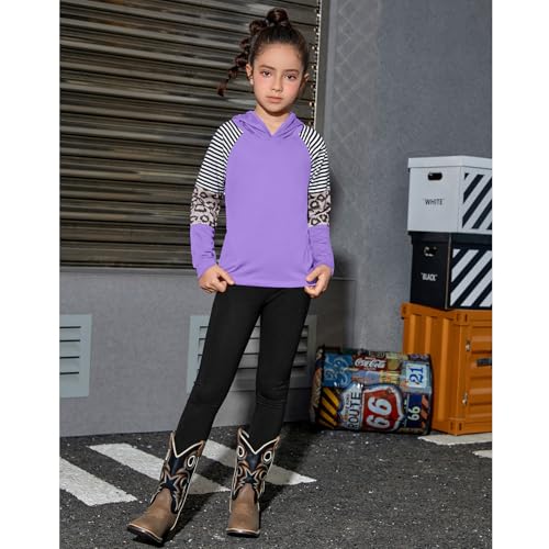 Image of Perfashion Girls Long Sleeve Shirt Hoodie Active Tee Pullover Top with Thumb Hole Workout Running 6-15Years