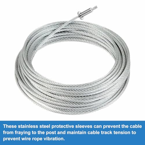 Fundas protectoras de barandilla de cable para evitar desgaste en postes de madera de 1/8 4