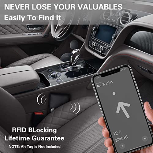 Genuine Leather Wallet for Men, Slim Bifold RFID Blocking Front Pocket, Minimalist Design with Magnetic Closure, Stylish and Functional (Black)4