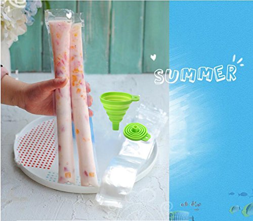 120pcs Ice Popsicle Molds Bags Pop Mold Pouch with Zip Seals get Foldable