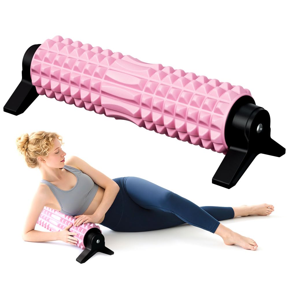 Rodillo de espuma de punto de gatillo mejorado 2025 con soporte, rodillos de espuma de rejilla de densidad media de 18 pulgadas, m