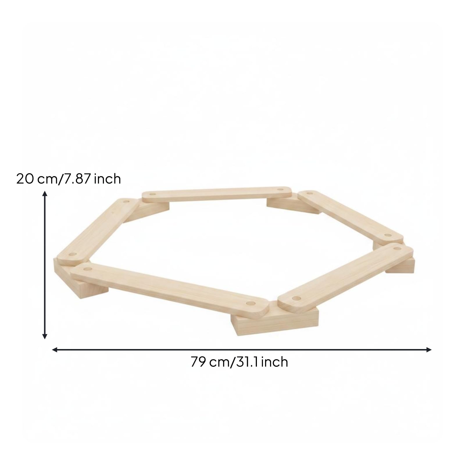 predolo Juegos Tabla de Equilibrio de Madera Desarrollo Motor Balancín Madera Uso Interior y Exterior Juguete Infantil para Preescolares, Niños, Aula