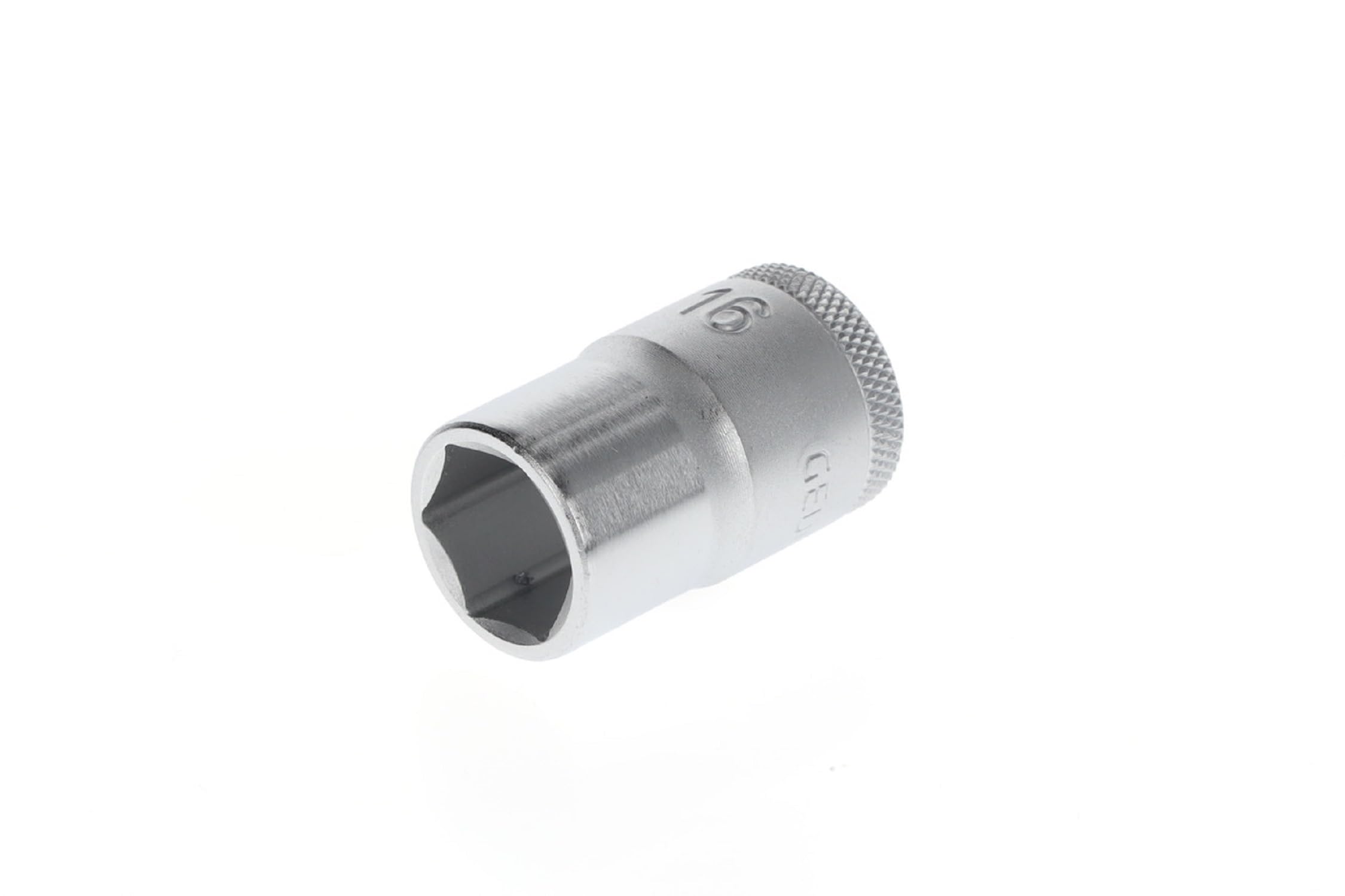 Gedore Silver Socket, 1/2" 12.5 Mm Drive, Hexagonal, 16 Mm Width, Tool, 19 16, Chrome-Plated Steel