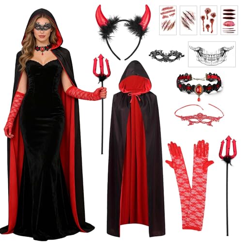Funnity Costume Vampira Donna, Vestito Carnevale...
