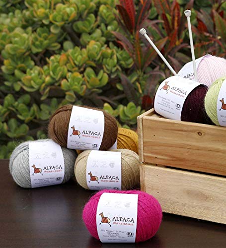 Blend Alpaca Yarn Wool Set Of 3 Skeins Fingering Worsted Weight - Heavenly Soft And Perfect For Knitting And Crocheting (Silver Gray, Worsted) #TOP4