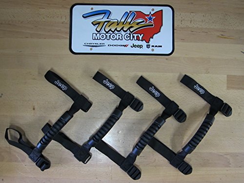 Mopar New 2 Sets Jeep Wrangler Roll Bar Grab Handles OEM