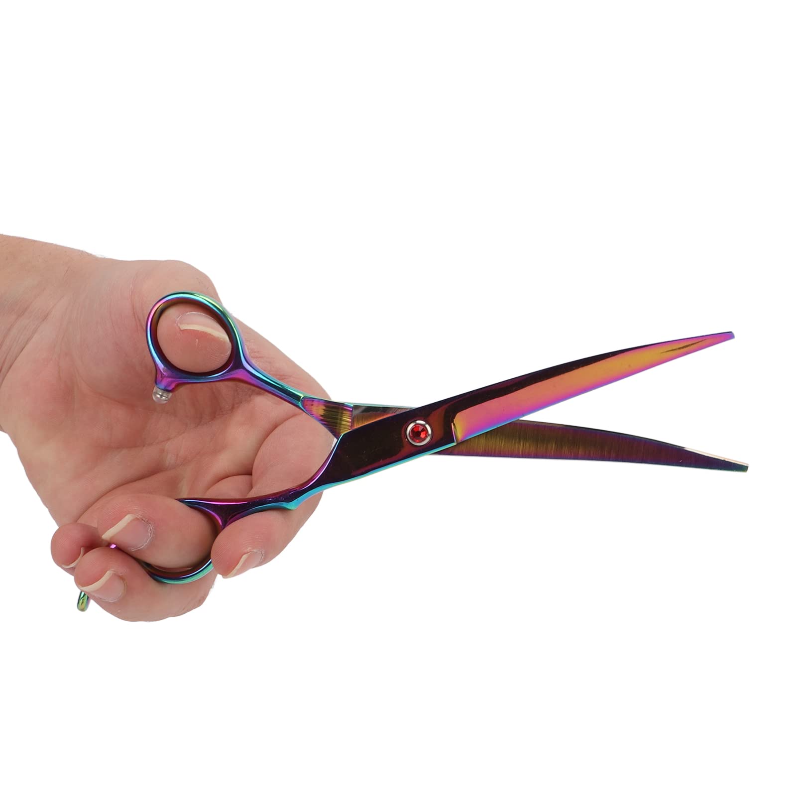 Qcwwy Set di Forbici per Toelettatura, Cesoie per Rifinitura in Acciaio | Kit 4 in 1 con Forbici Dritte e Dentate, Impugnatura Ergonomica e Pettine