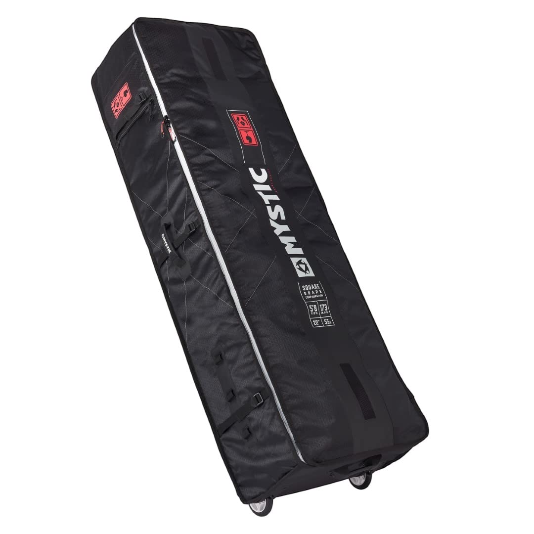 Mystic Watersports - Surf Kitesurf & Windsurfing Gearbox Square Board Bag 1.75M Nero - HXcomb Shell - Cerniera Resistente
