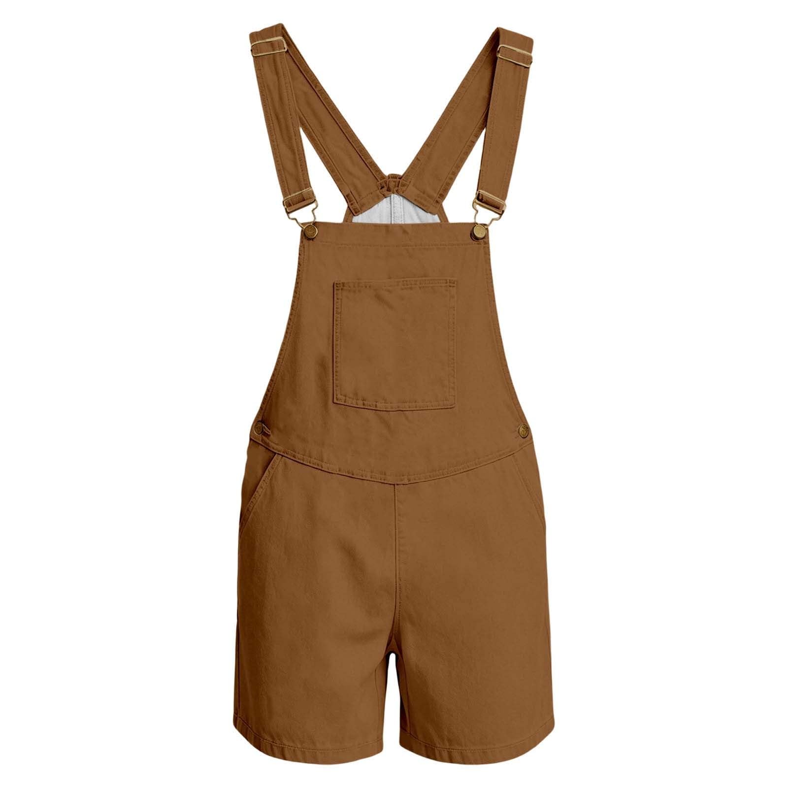 Pantalones vaqueros de trabajo para hombre, mono de algodón, pantalones cortos de trabajo, corte holgado, mono vaquero con bolsillos, ropa de calle, pantalones vaqueros ajustables