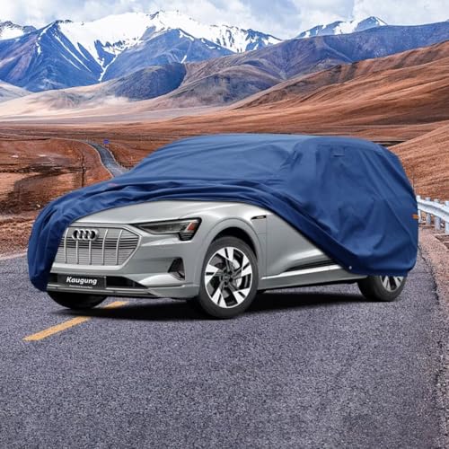 Image of Kaugung Heavy Duty SUV Cover Custom Fit for Audi e-tron (2018-2025),SUV Car Cover Waterproof All Weather with Anti-Theft Lock,Sun, Rain, Dust & Snow Protection.(USA Warehouse,Within 3-7 Days)