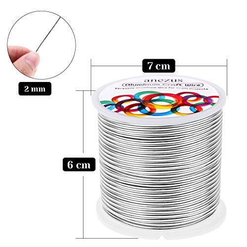 Anezus AAW-06 12 Gauge Aluminum Wire 100 Feet, Anezus Metal Armature Wire Bendable Sculpting Wire thumb #1