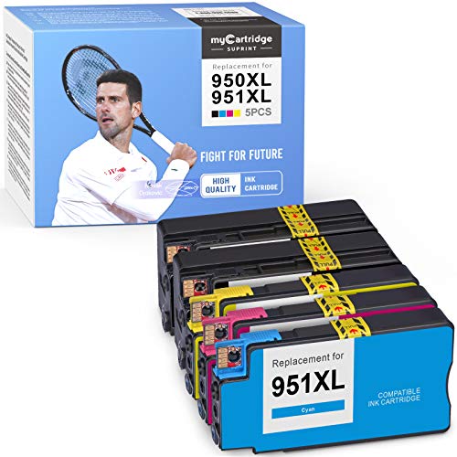 myCartridge SUPRINT Compatible Ink Cartridge Replacement for HP 950XL 951XL 950 XL 951 XL use with OfficeJet 8600 8610 8620 8630 8625 8100 (2 Black 1 Cyan 1 Magenta 1 Yellow, 5-Pack)